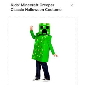 Kids Minecraft Creeper Costume